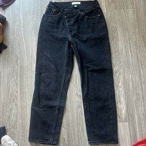 black denim the dad high rise curve love